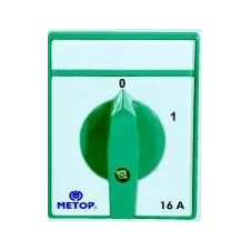 Metop beépíthető ipari kézikapcsoló 3 pólus 16A kétállásu 0-1 villanyszerelés
