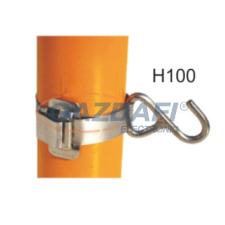 METZ H100 Pici horog rozsdamentes acél 10db/csomag, szalagrögzítéshez horog