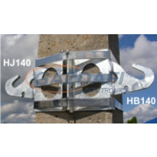  METZ HJ140 Átfeszítő horog négyszög oszlopra jobbos, szalagrögzítéshez horog