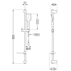 Mexen Alfa DF62 kád készlet, Fekete - 745713DF62-70