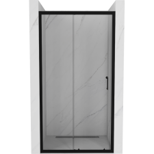 Mexen Apia tolható zuhanyajtó 140 cm, Átlátszó, Fekete - 845-140-000-70-00 kád, zuhanykabin