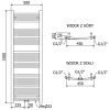 Mexen Ares fürdőszobai radiátor 1500 x 500 mm, 630 W, Fekete - W102-1500-500-00-70