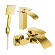 Mexen Aries R45 kád készlet, Arany - 744803R45-50 csaptelep