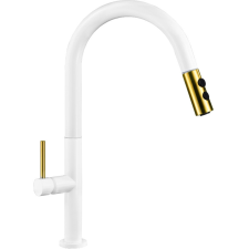 Mexen Ava konyhai csaptelep, Fehér/Arany - 672800-25 csaptelep