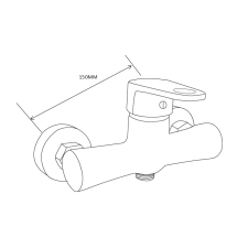 Mexen Carl fali zuhany szett fejzuhannyal és csapteleppel Kama, Fekete - 72540240-70 csaptelep