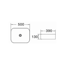 Mexen Carla munkalapi mosdó 50 x 39 cm, Fehér - 21555000 szaniter