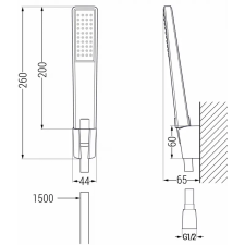 Mexen Caro R72 fürdőkád csaptelep zuhanyteleppel, Króm - 74663R72-00 csaptelep