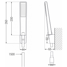 Mexen Caro R72 kád készlet, Fekete - 746603R72-70 fürdőkellék