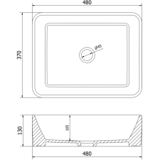 Mexen Catia munkalapi mosdó 48 x 37 cm, Lila - 21314855 szaniter