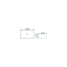 Mexen Catia munkalapi mosdó 61 x 41 cm, Fehér - 21316100 szaniter