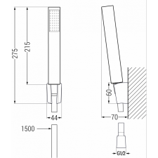Mexen Cetus R77 kád készlet, Arany - 744313R77-50 fürdőkellék