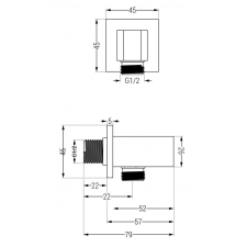 Mexen Cube DR02 beépíthetó kád-zuhany készlet fejzuhannyal 30 cm, Sötétszürke - 77503DR0230-66 fürdőkellék