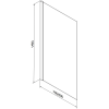 Mexen Cube téglalap alakú kád 180 x 80 cm és burkolattal és 1 szárnyas kádparavánnal 70 cm, Fekete minta fix - 550518080X9307007