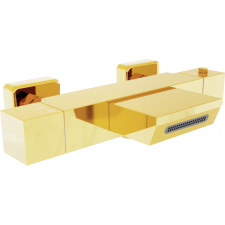 Mexen Cube termosztatikus kádcsapok, Arany - 77360-50 csaptelep