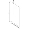 Mexen Cubik 170 x 70 cm téglalap alakú kád burkolattal és 1 szárnyas kádparavánnal 100 cm, Fekete minta - 550317070X9510007077