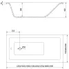 Mexen Cubik fürdőkád téglalap alakú 180 x 80 cm, fehér - 55031808000