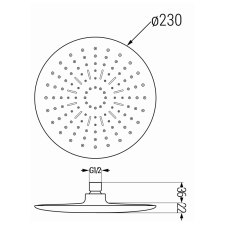 Mexen D-67 fejzuhany 22 cm, Fehér/Króm - 79767-00 csaptelep