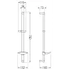 Mexen DB zuhanyrúd szappantartóval 75 cm, Króm - 79384-00