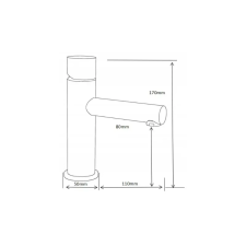 Mexen Elba One mosdó csaptelep, Fekete/Króm - 74101-77 csaptelep