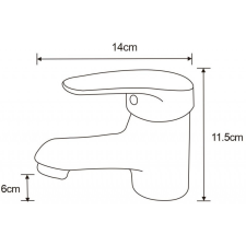 Mexen Erica mosdó csaptelep, Króm - 746400-00 csaptelep