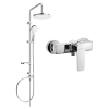Mexen Erik fali zuhany szett fejzuhannyal és csapteleppel Lynx, Króm - 745940205-00
