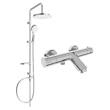 Mexen Erik Kád-Zuhany Szett - Termosztatikus - Króm fürdőkellék