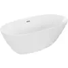 Mexen Eris szabadon álló kád 155 x 80 cm, fehér, kefélt réz túlfolyó - 53441558000-65