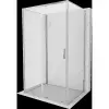 Mexen Exo-3S 125 x 90 cm-es, 3 falú tolóajtós zuhanykabin, átlátszó, króm - 8151-125-090-01-00-3S