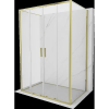 Mexen Exo-3S 3-falú, tolóajtós zuhanykabin 130 x 95 cm, átlátszó, arany - 8152-130-095-50-00-3S