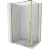 Mexen Exo toló zuhanykabin 125 x 70 cm, átlátszó, arany - 8151-125-070-50-00