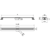 Mexen Flat 360° Slim forgó zuhanyfolyóka 60 cm, Króm - 1041060