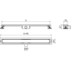 Mexen Flat M15 zuhanyfolyóka váza  100 cm, Fekete - 1724100-15
