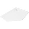Mexen Flat slim ötszögletű zuhanytálca, jobb 100 x 80 cm, fehér, krómozott szifon - 41P108010R