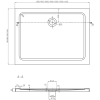 Mexen Flat téglalap alakú slim zuhanytálca  90 x 70 cm, Fehér, szifon Króm - 40107090