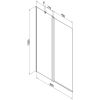 Mexen Flip Kádparaván 1 részes 80 x 150 cm, fekete wzór, fekete - 894-080-101-70-70 Kádparaván