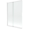 Mexen Fox 2 szárnyú tolózuhany fal, 120 x 150 cm, átlátszó, fehér - 891-120-002-20-00