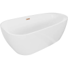 Mexen Giada szabadon álló kád 170 x 90 cm, fényes fehér, réz túlfolyóval - 52741709000-65