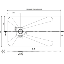 Mexen Hugo téglalap alakú zuhanytálca SMC 140 x 70 cm, Fehér - 42107014 fürdőkellék