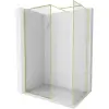 Mexen Kioto-F walk-in zuhanyfal kerettel 180 x 105 cm, 8 mm átlátszó, arany szálcsiszolt - 800-180-202-04-55-105