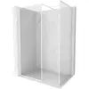 Mexen Kioto-F Walk-in zuhanyfal kerettel, 180 x 110 cm, átlátszó 8 mm, fehér - 800-180-202-04-20-110