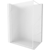 Mexen Kioto-F Walk-in zuhanyfal kerettel 90 x 202 cm, fagyott 8 mm, fehér - 800-090-104-20-30