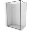Mexen Kioto-F zuhanyfal Walk-in kerettel 100 x 202 cm, átlátszó 8 mm, fekete - 800-100-104-70-00