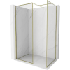 Mexen Kioto-F zuhanyfal Walk-in kerettel 135 x 70 cm, átlátszó 8 mm, arany - 800-135-202-04-50-070