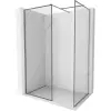 Mexen Kioto-F zuhanyfal Walk-in kerettel 155 x 120 cm, átlátszó 8 mm, gun metal - 800-155-202-04-95-120