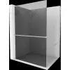 Mexen Kioto+ L Walk-in zuhanyfal 110 x 200 cm, grafit, brushed nickel - 800-110-123-97-40