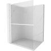Mexen Kioto+ L Walk-in zuhanyfülke polccal 70 x 200 cm, átlátszó, fehér - 800-070-123-20-09