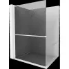 Mexen Kioto+ L Walk-in zuhanyzófal polccal 90 x 200 cm, grafit, fehér - 800-090-123-20-40