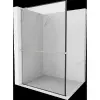 Mexen Kioto+ L zuhanyfal polccal Walk-in 60 x 200 cm, fekete minta, köszörült nikkel - 800-060-123-97-70