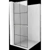Mexen Kioto+ L zuhanyfal polccal Walk-in 70 x 200 cm, fekete minta, kefe rozsdamentes acél - 800-070-123-97-77