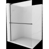 Mexen Kioto+ L zuhanykabin Walk-in polccal 80 x 200 cm, áttetsző, fekete - 800-080-123-70-09